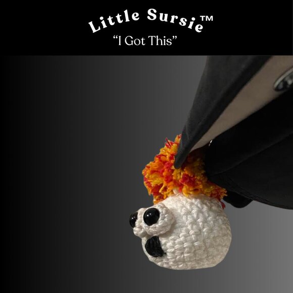 Handmade Crocheted Cotton Amigurumi Purse Charm Keychain - Picture 7 of 8